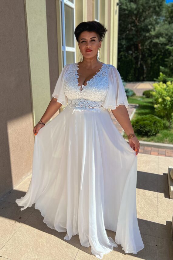 Arczi biała długa suknia suknia ślubna